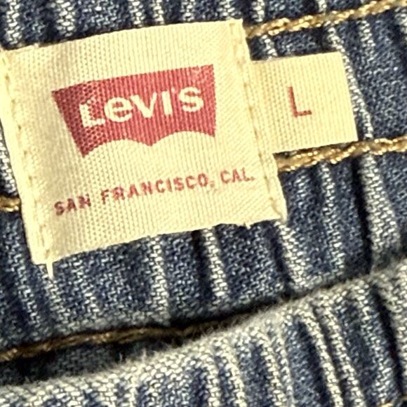 Levi's Women's size LMedium Wash Denim Pull on Jogger Pants Cotton Elastic Waist - Picture 8 of 8
